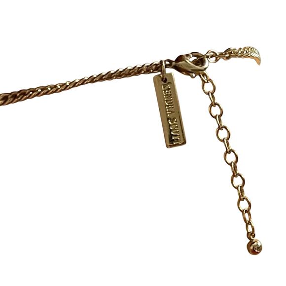 Vintage Kendra Scott Green Marisol Necklace Gold Plated Bib Statement Retired - Picture 4 of 12